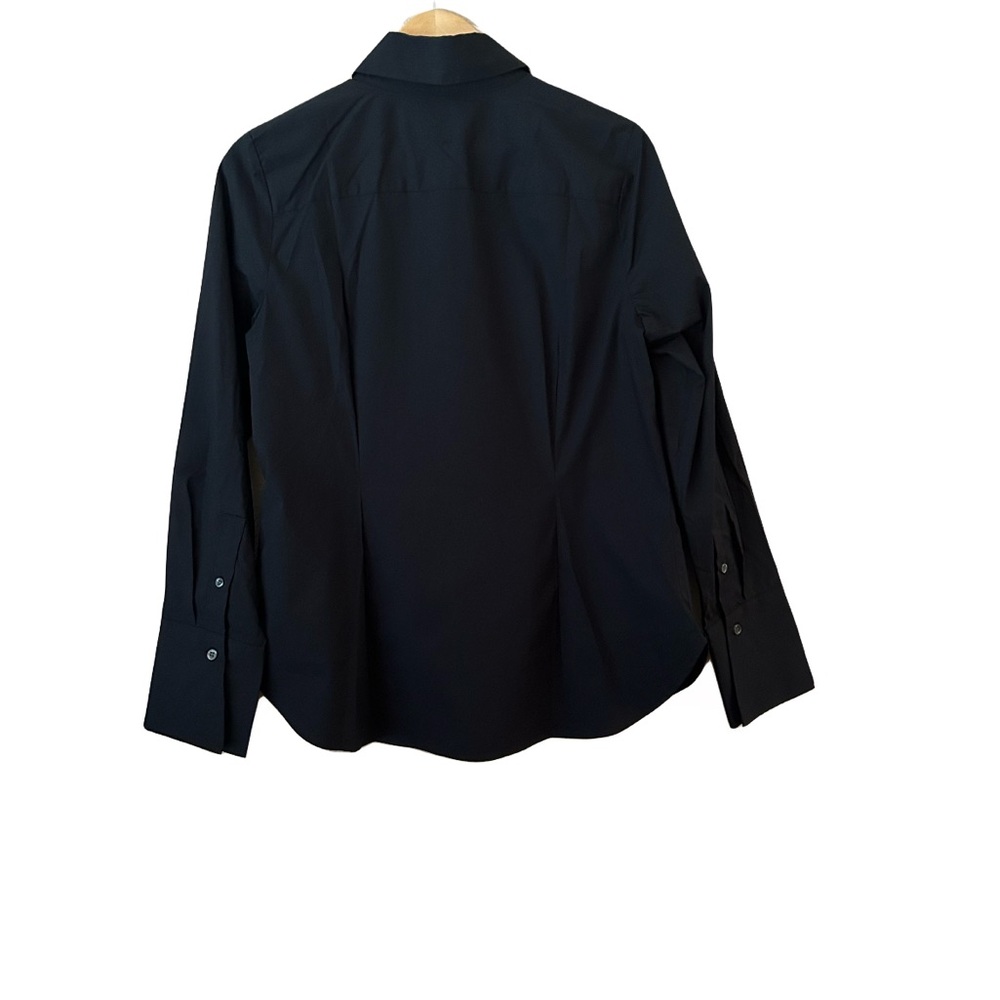 Banana Republic Women’s Size 12 Shirt Black Long Sleeve Button-Down Poplin NWT - Picture 3 of 11